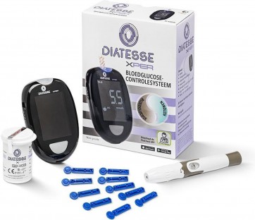 Diatesse XPER startpakket i.c.m. 100 teststrips en 100 bloedlancetten