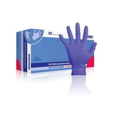 Klinion Soft Nitril handschoen poedervrij large, 150 stuks, indigo