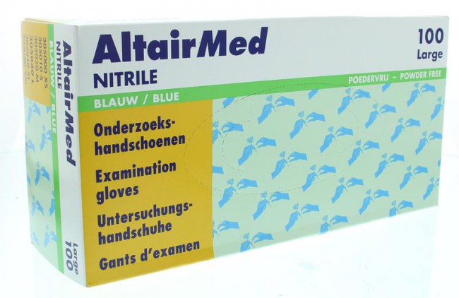 straf Plons Investeren Nitril AltairMed handschoenen poedervrij - Maat medium