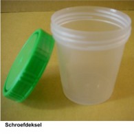 Urinepotje met schroefdeksel